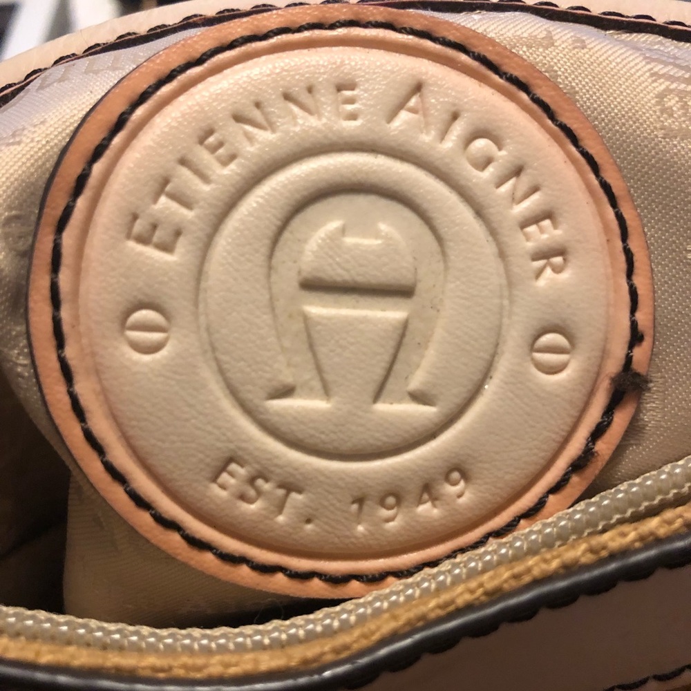 Etienne Aigner tan Canvas Handbag